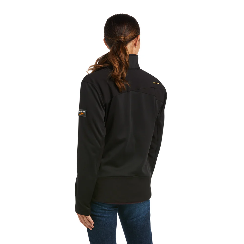 REBAR DRI-TECH FLEECE HYBRID FULL-ZIP JACKET - 001-Black | Ariat 10037600 - Image 2