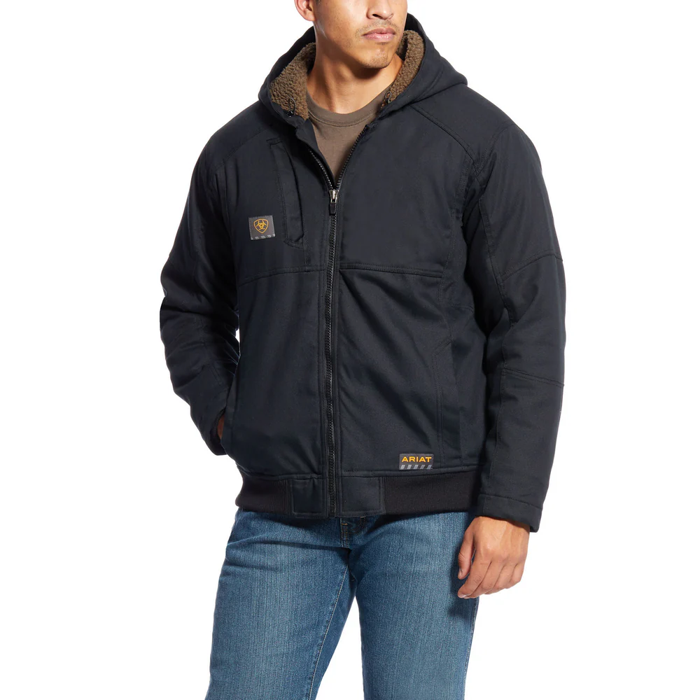 REBAR DURACANVAS SHERPA-LINED JACKET - 001-Black | Ariat 10023915