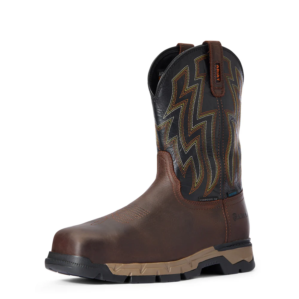 REBAR FLEX WESTERN H2O COMPOSITE TOE BOOT - 200-Brown | Ariat 10034157