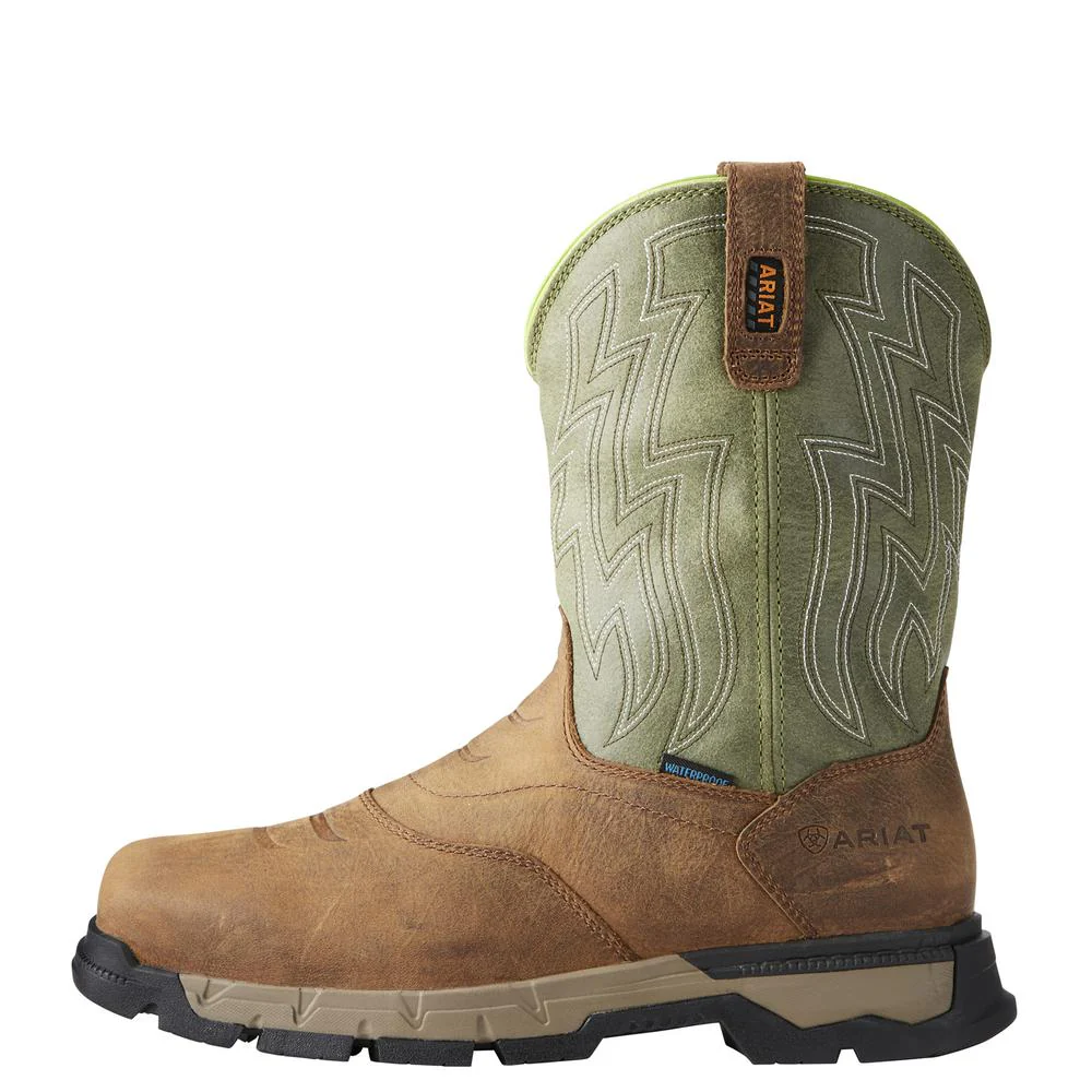REBAR FLEX WESTERN H2O COMPOSITE TOE WORK BOOT - 200-Brown | Ariat 10021486 - Image 2