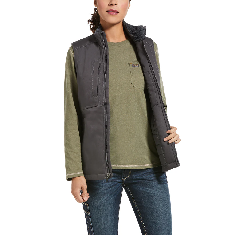 REBAR INSULATED DURACANVAS VEST - 020-Gray | Ariat 10032919 - Image 3