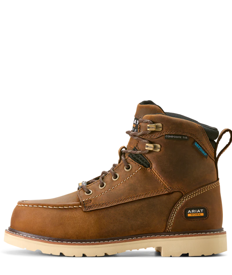 Rebar Lift Waterproof Composite Toe Work Boot BRN-Distressed Brown | Ariat 10053821 - Image 6