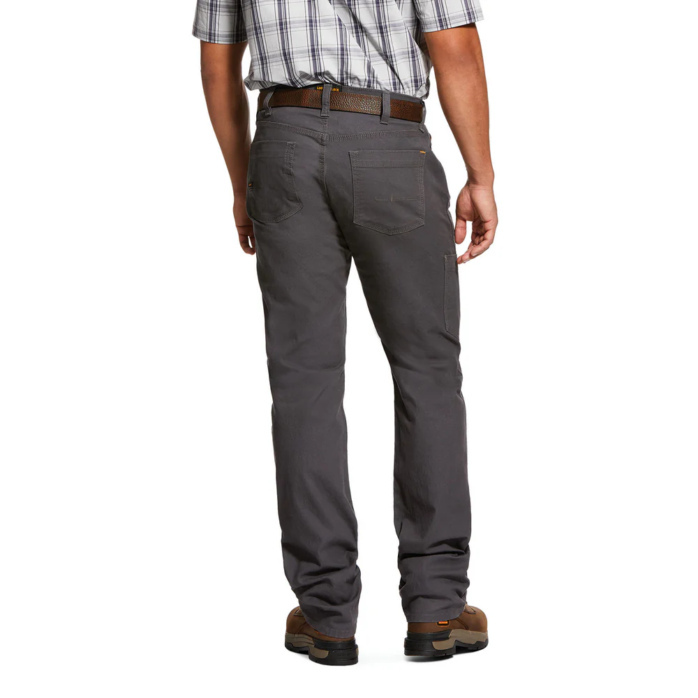 REBAR M4 DURASTRETCH MADE TOUGH STACKABLE STRAIGHT LEG PANT - 020-Gray | Ariat 10030250 - Image 2