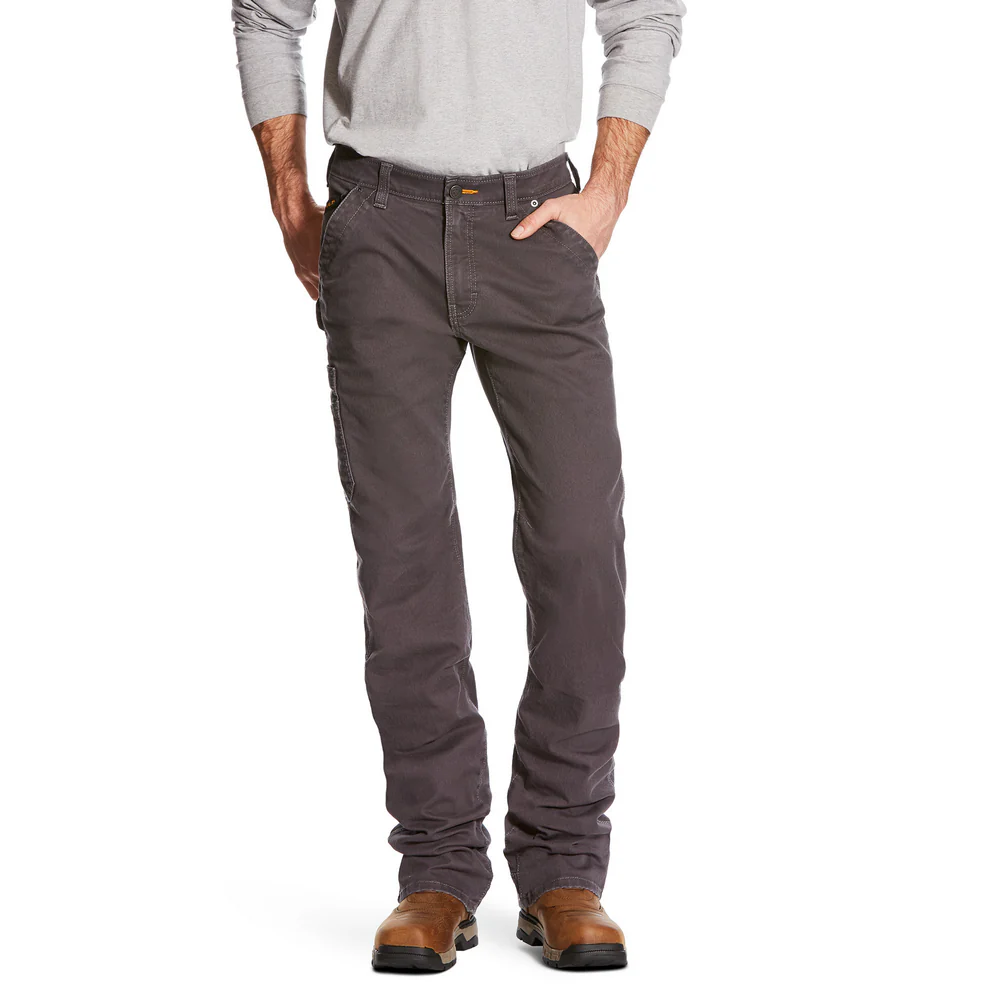 REBAR M4 WASHED TWILL DUNGAREE PANT - 020-Gray | Ariat 10025973