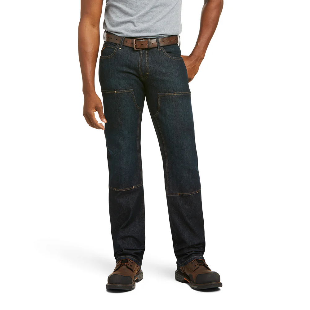 REBAR M5 DURASTRETCH BASIC DOUBLE FRONT STACKABLE JEAN - 001-Black | Ariat 10036686
