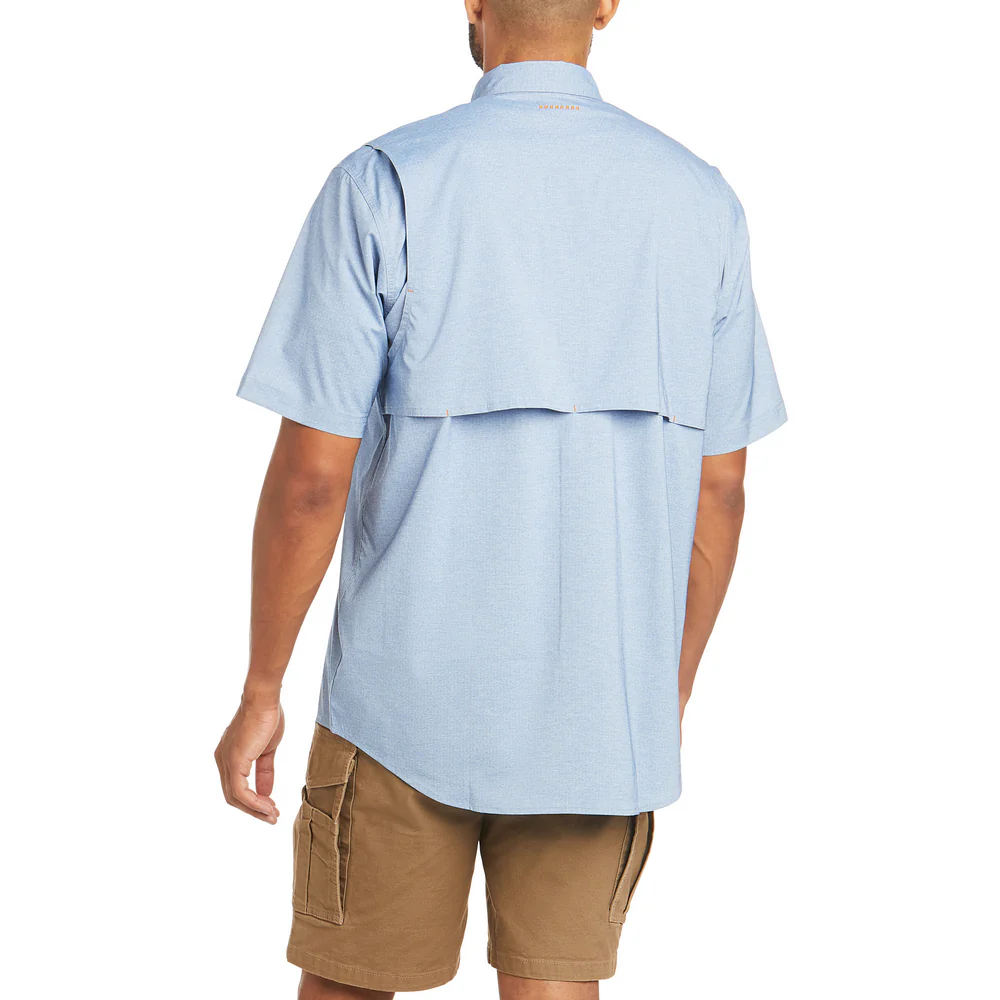 REBAR MADE TOUGH VENTTEK DURASTRETCH SHORT-SLEEVE WORK SHIRT - 400-Blue | Ariat 10035520 - Image 2