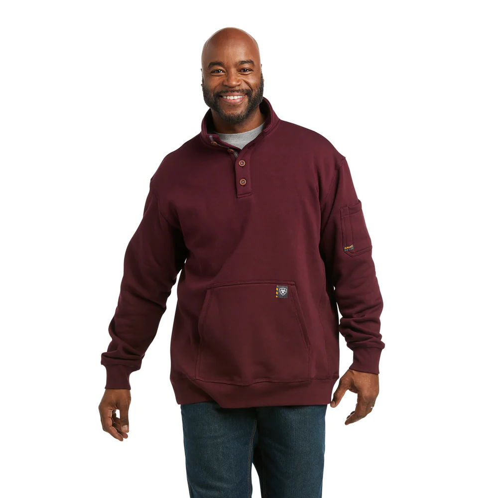 REBAR OVERTIME FLEECE SWEATER - 500-Purple | Ariat 10037653