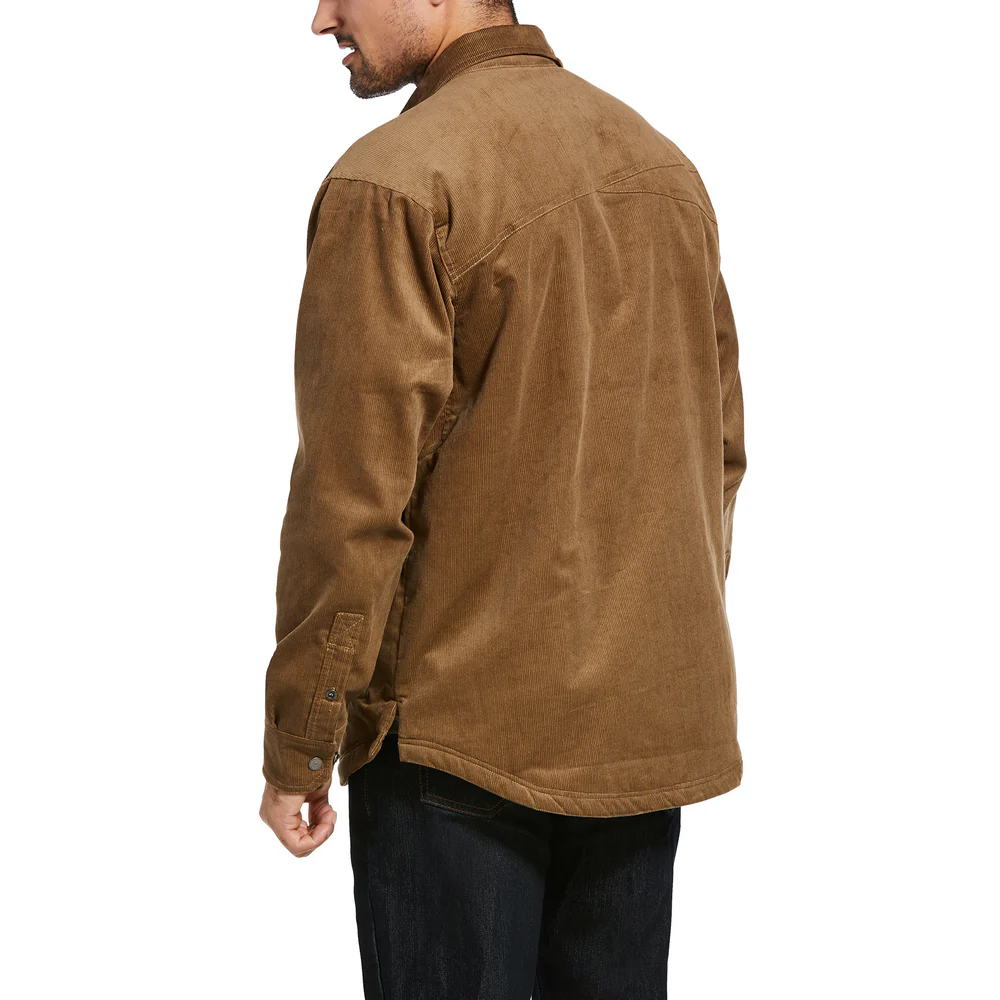 REBAR SHERPA-LINED CORDUROY SHIRT JAC - 250-Beige/Khaki | Ariat 10032977 - Image 2