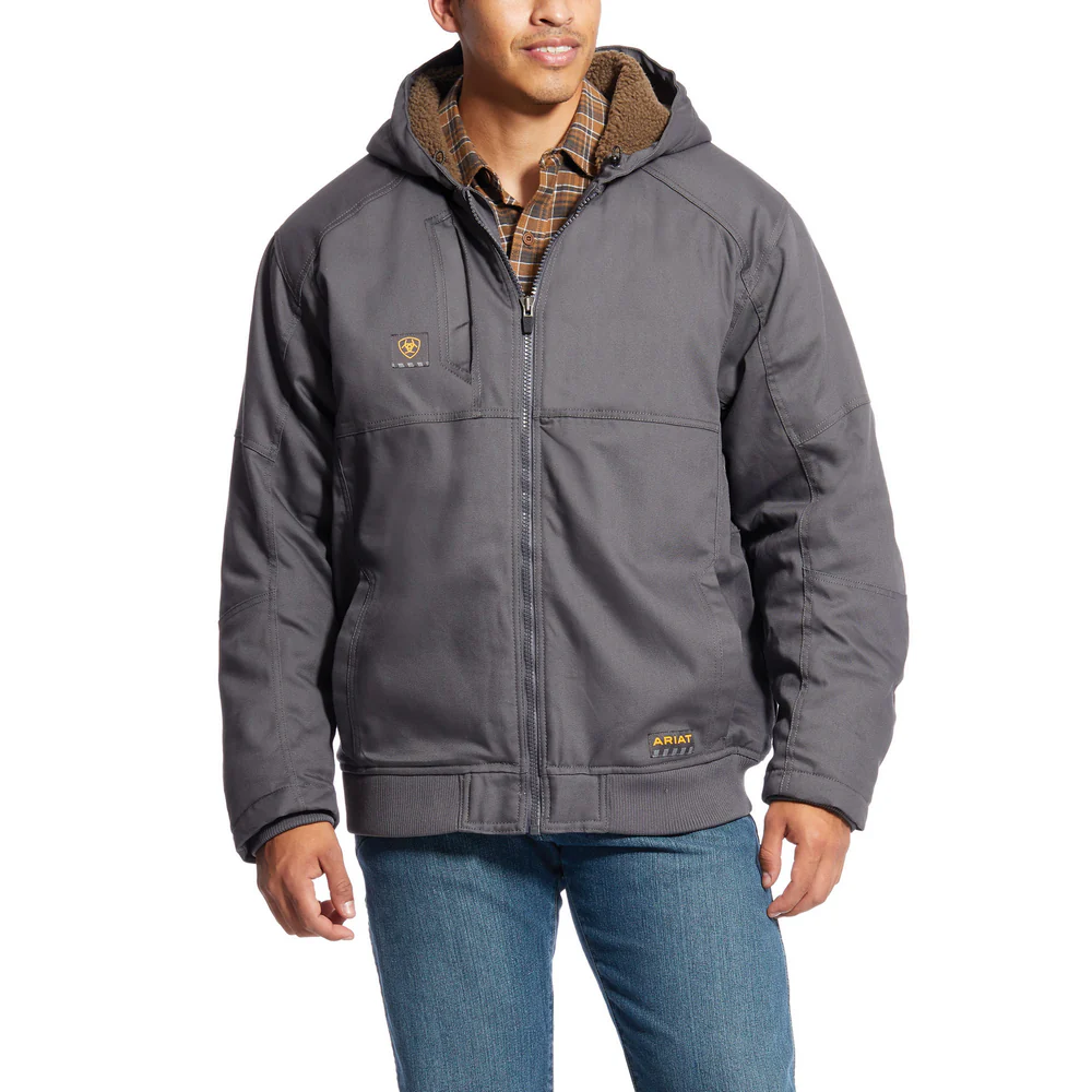REBAR SHERPA-LINED DURACANVAS JACKET - 020-Gray | Ariat 10023919