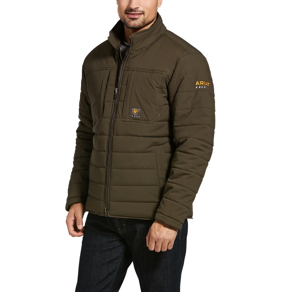REBAR VALIANT RIPSTOP INSULATED JACKET - 200-Brown | Ariat 10032976