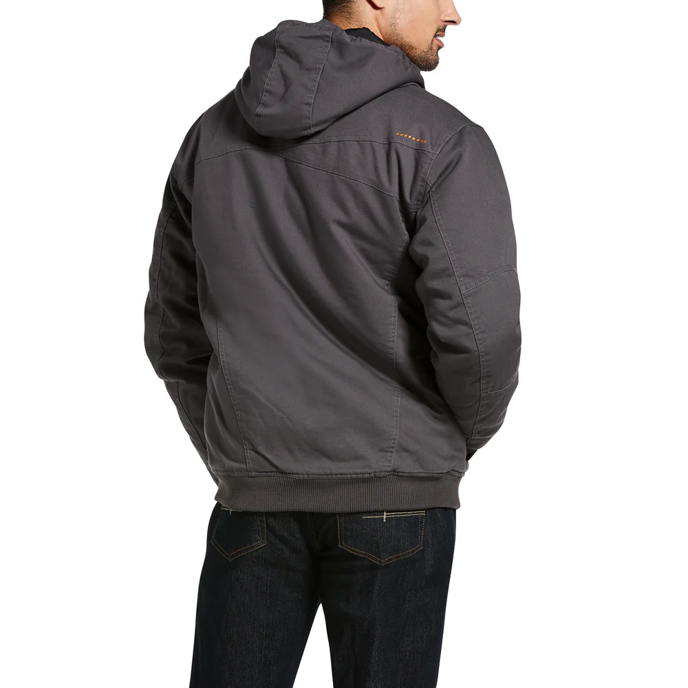 REBAR WASHED DURACANVAS INSULATED JACKET - 020-Gray | Ariat 10032995 - Image 2
