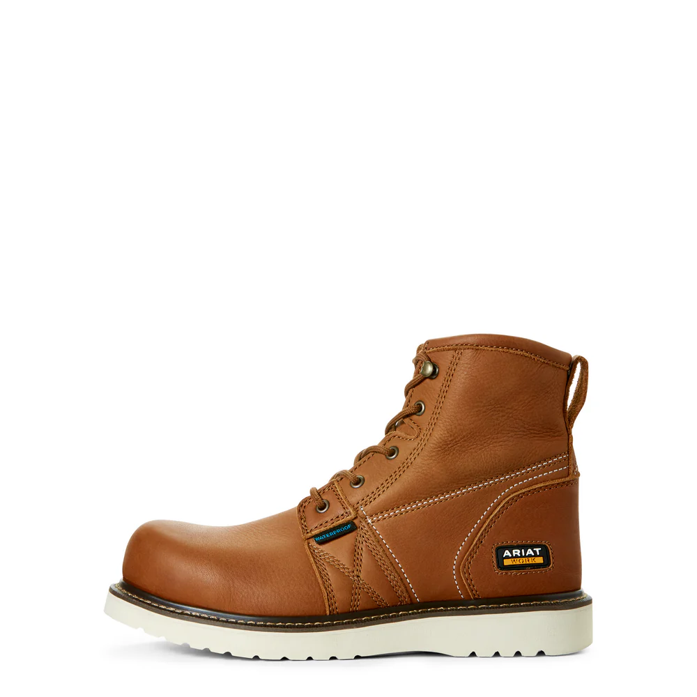 REBAR WEDGE 6-INCH H2O BOOT - 200-Brown | Ariat 10023066 - Image 2