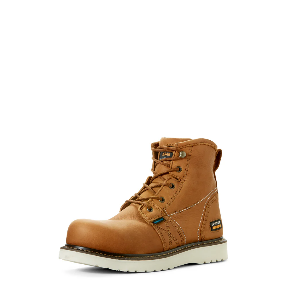 REBAR WEDGE 6-INCH H2O COMPOSITE TOE Boot - 200-Brown | Ariat 10023068