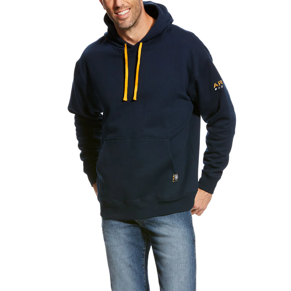 REBAR WORKMAN PULL-OVER HOODIE - 410-Navy | Ariat 10023940