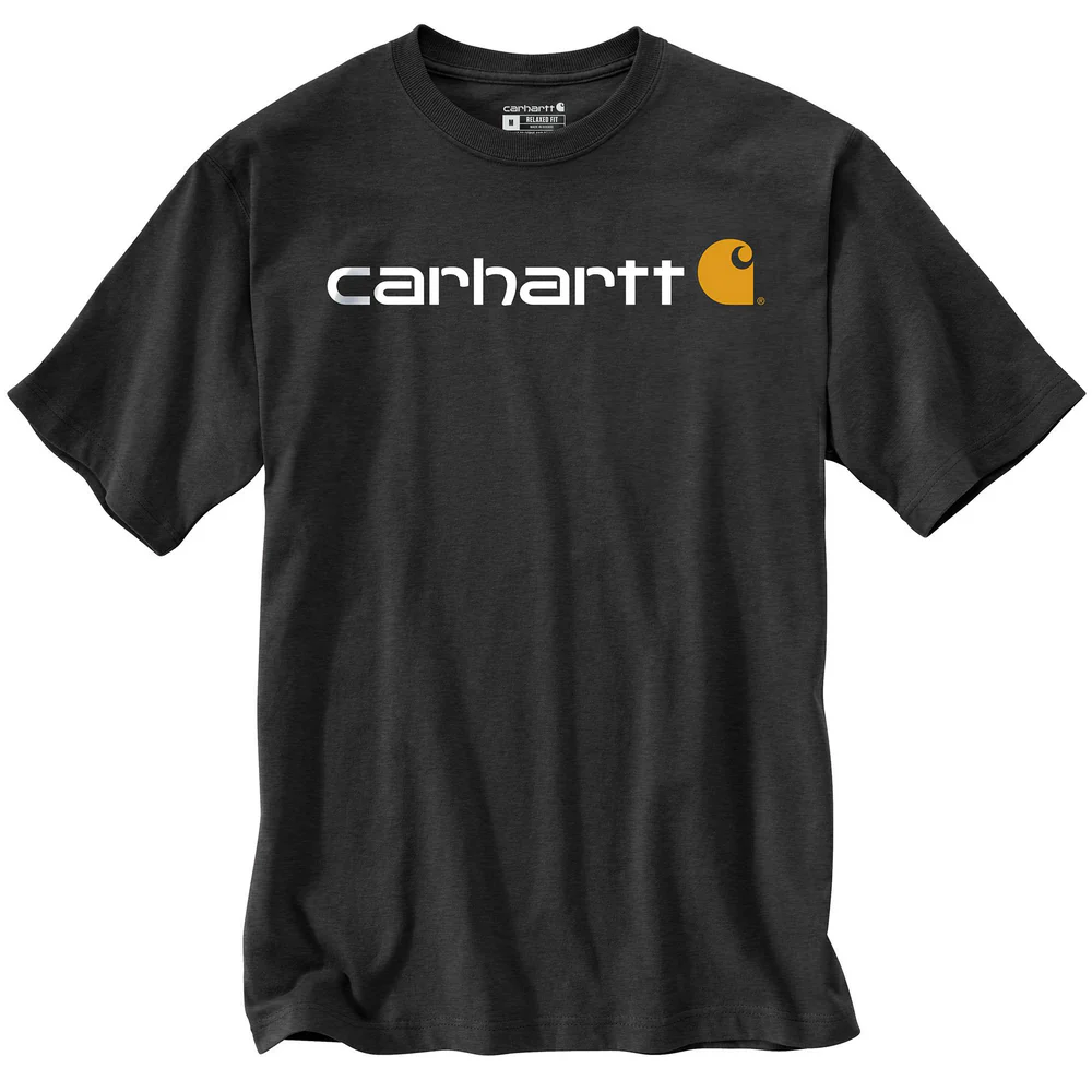 Relaxed Fit Heavyweight Short-Sleeve Logo Graphic T-Shirt - 001-Black | Carhartt 103361