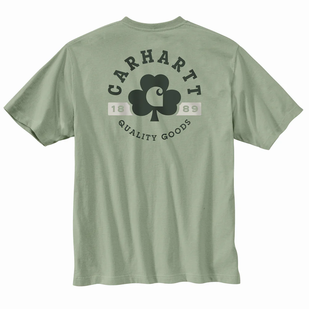 Relaxed Fit Heavyweight Short-Sleeve Pocket Shamrock Graphic T-Shirt - GI7-Sage | Carhartt 106750