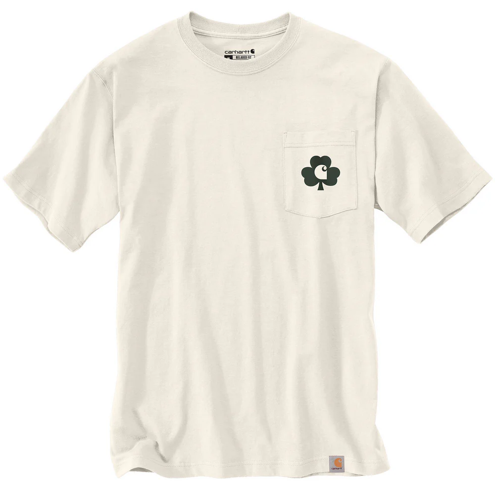 Relaxed Fit Heavyweight Short-Sleeve Pocket Shamrock Graphic T-Shirt - W03-Malt | Carhartt 106750 - Image 4