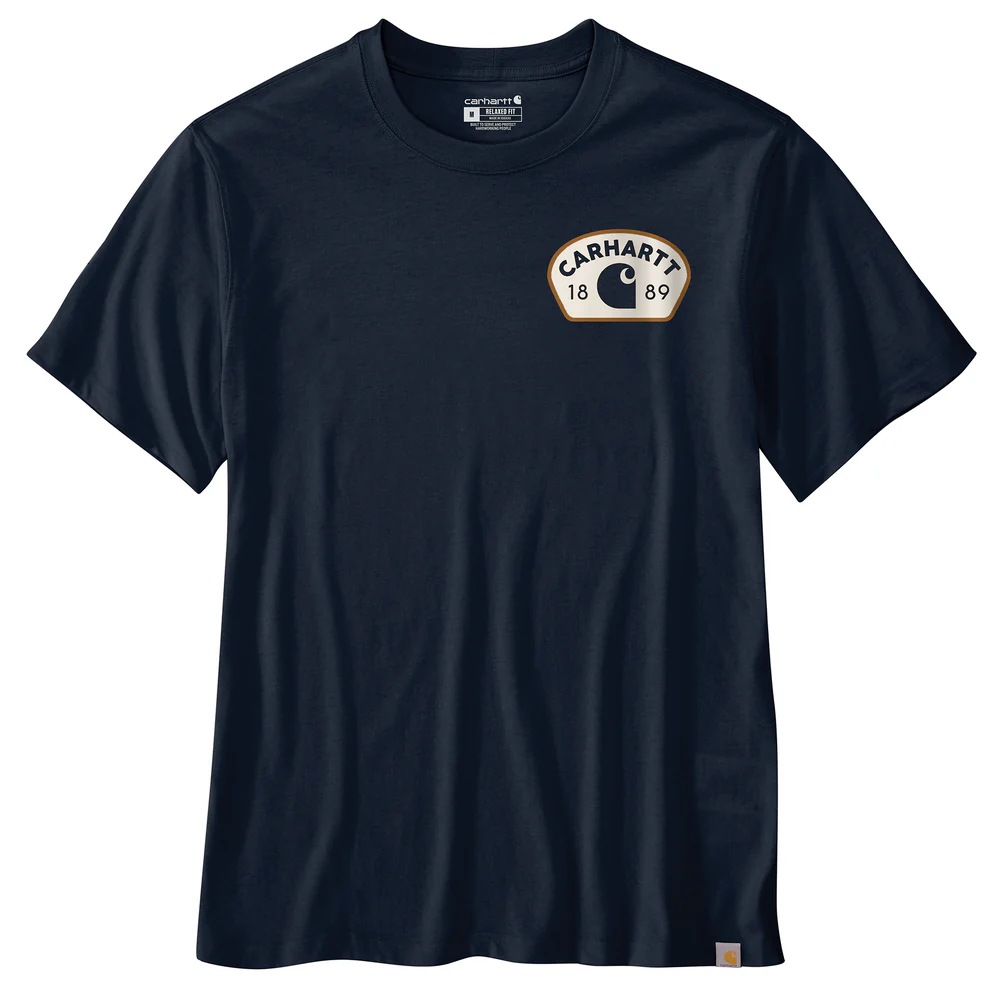 Relaxed Fit Lightweight Short-Sleeve 1889 Graphic T-Shirt - I26-Navy | Carhartt 106769 - Image 2