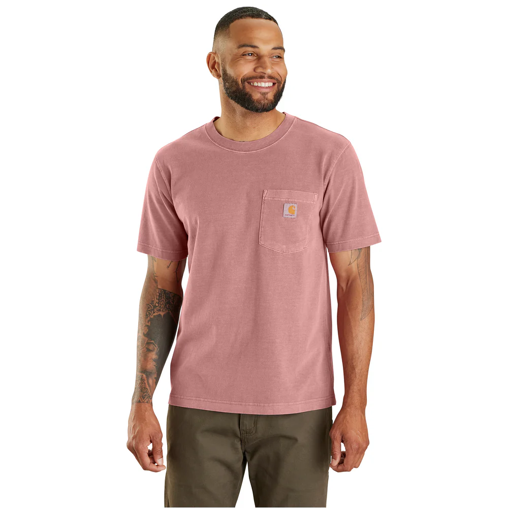 Relaxed Fit Lightweight Short-Sleeve Garment Dyed Pocket T-Shirt - P54-Rose Tint | Carhartt 106252