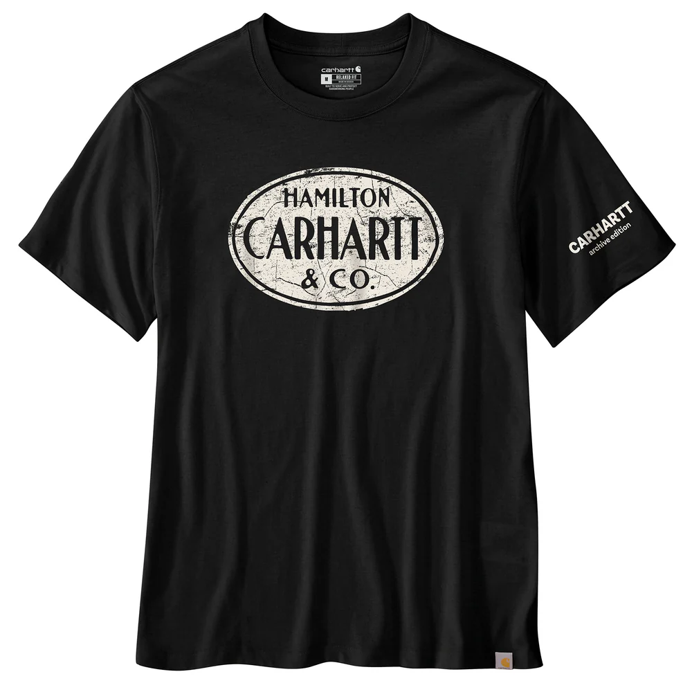 Relaxed Fit Lightweight Short-Sleeve Hamilton Graphic T-Shirt - N04-Black | Carhartt 106774 - Image 2