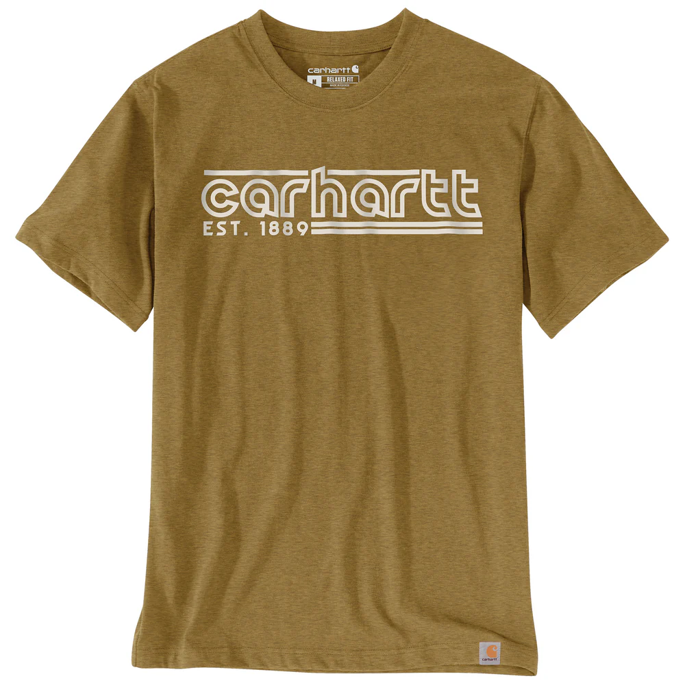 Relaxed Fit Lightweight Short-Sleeve Logo Graphic T-Shirt - B98-Golden Grass Heather | Carhartt 106538
