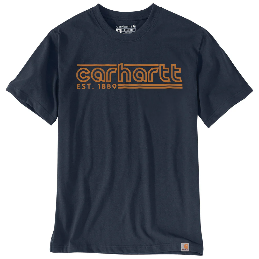 Relaxed Fit Lightweight Short-Sleeve Logo Graphic T-Shirt - I26-Navy | Carhartt 106538 - Image 2