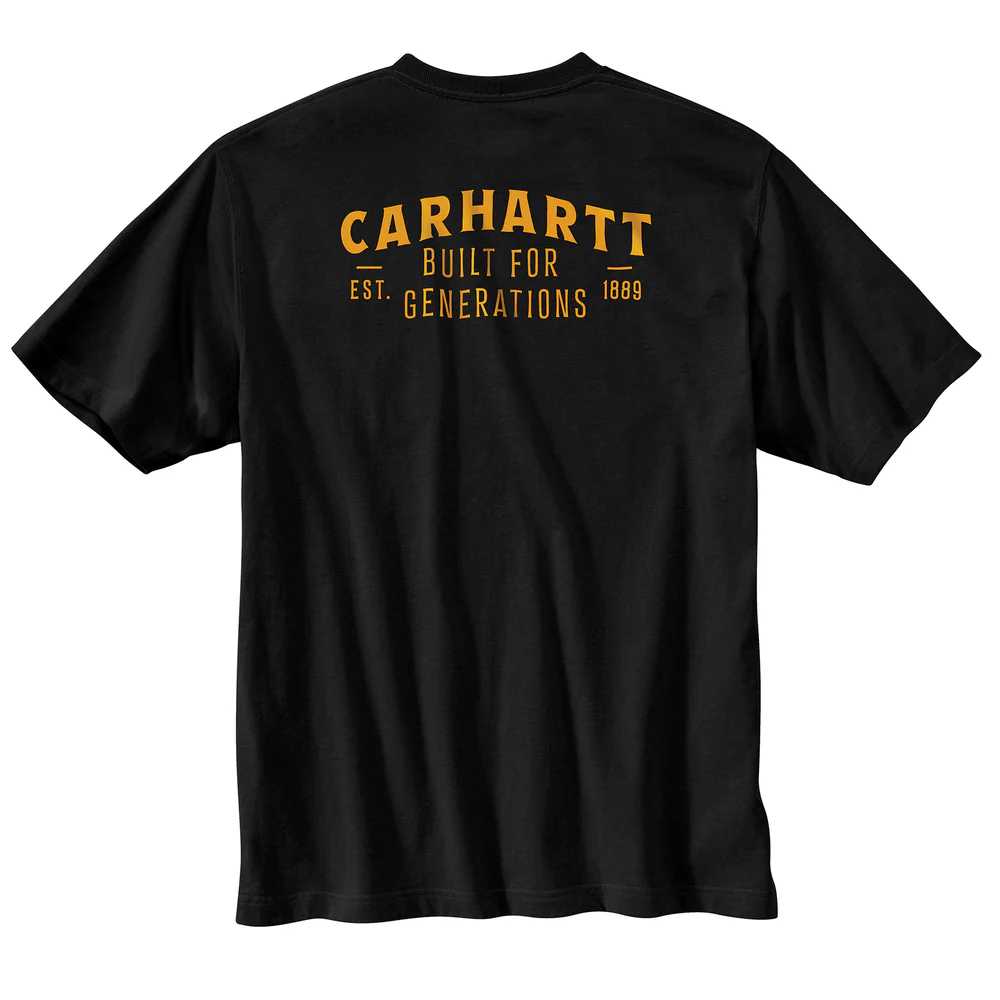 Relaxed Fit Lightweight Short-Sleeve Pocket Built Graphic T-Shirt - N04-Black | Carhartt 106771
