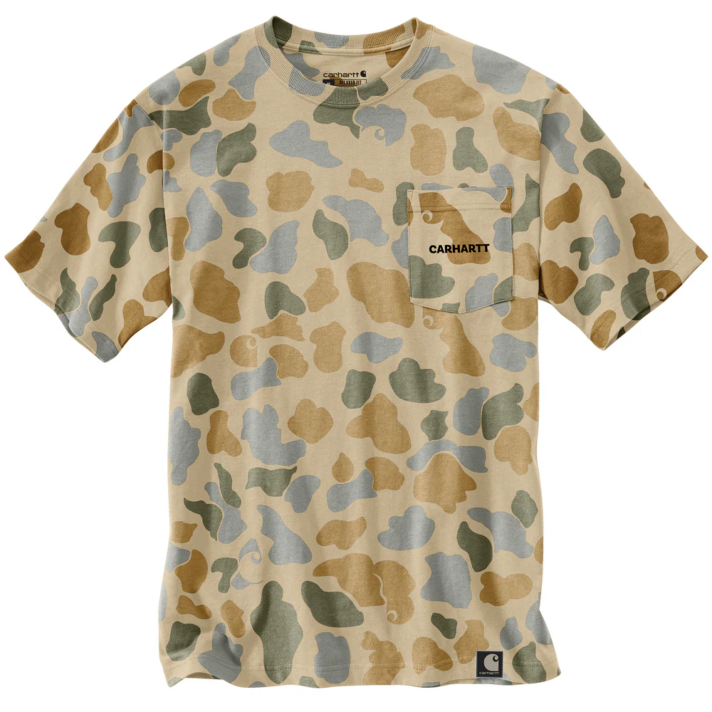 Relaxed Fit Lightweight Short-Sleeve Pocket Camo Logo Graphic T-Shirt - A41-Beach Signature Camo | Carhartt 106894 - Image 2