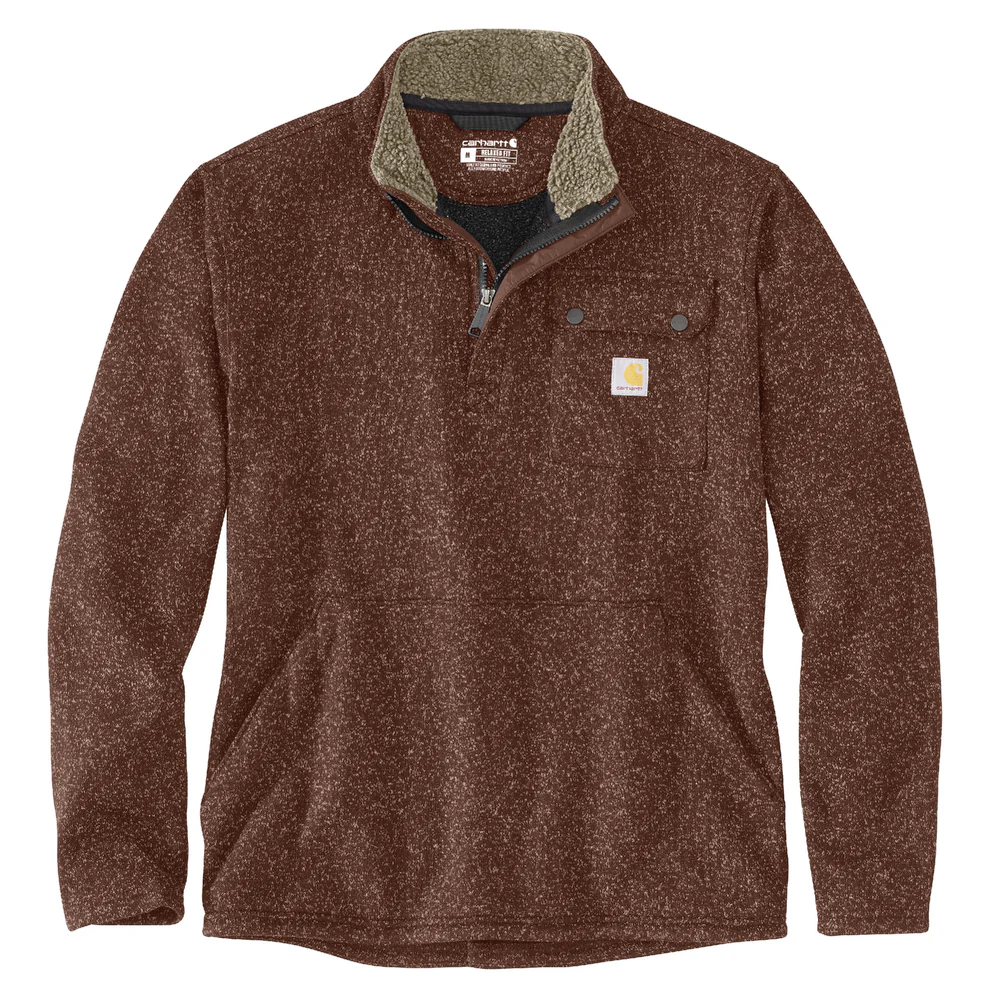 Relaxed Fit Midweight Quarter-Zip Pocket Sweater Fleece - B80-Mocha | Carhartt 106378