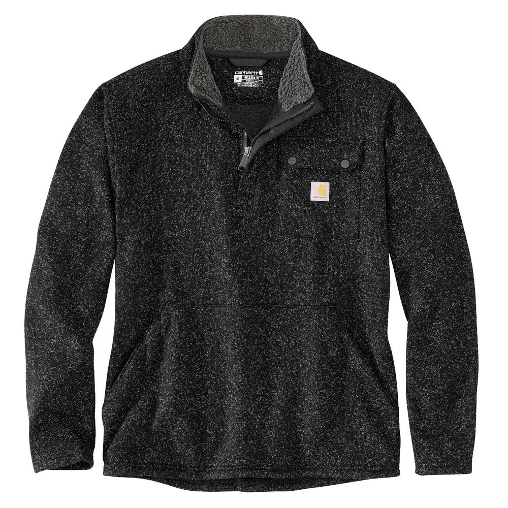 Relaxed Fit Midweight Quarter-Zip Pocket Sweater Fleece - N04-Black | Carhartt 106378