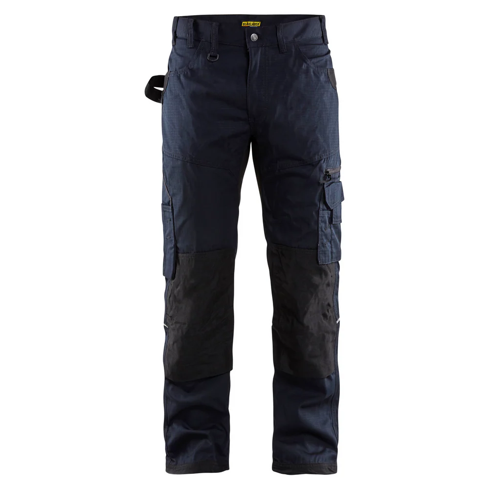 RIP STOP PANTS WITH KNEE POCKETS - 8600-Navy Blue | Blaklader 16901330