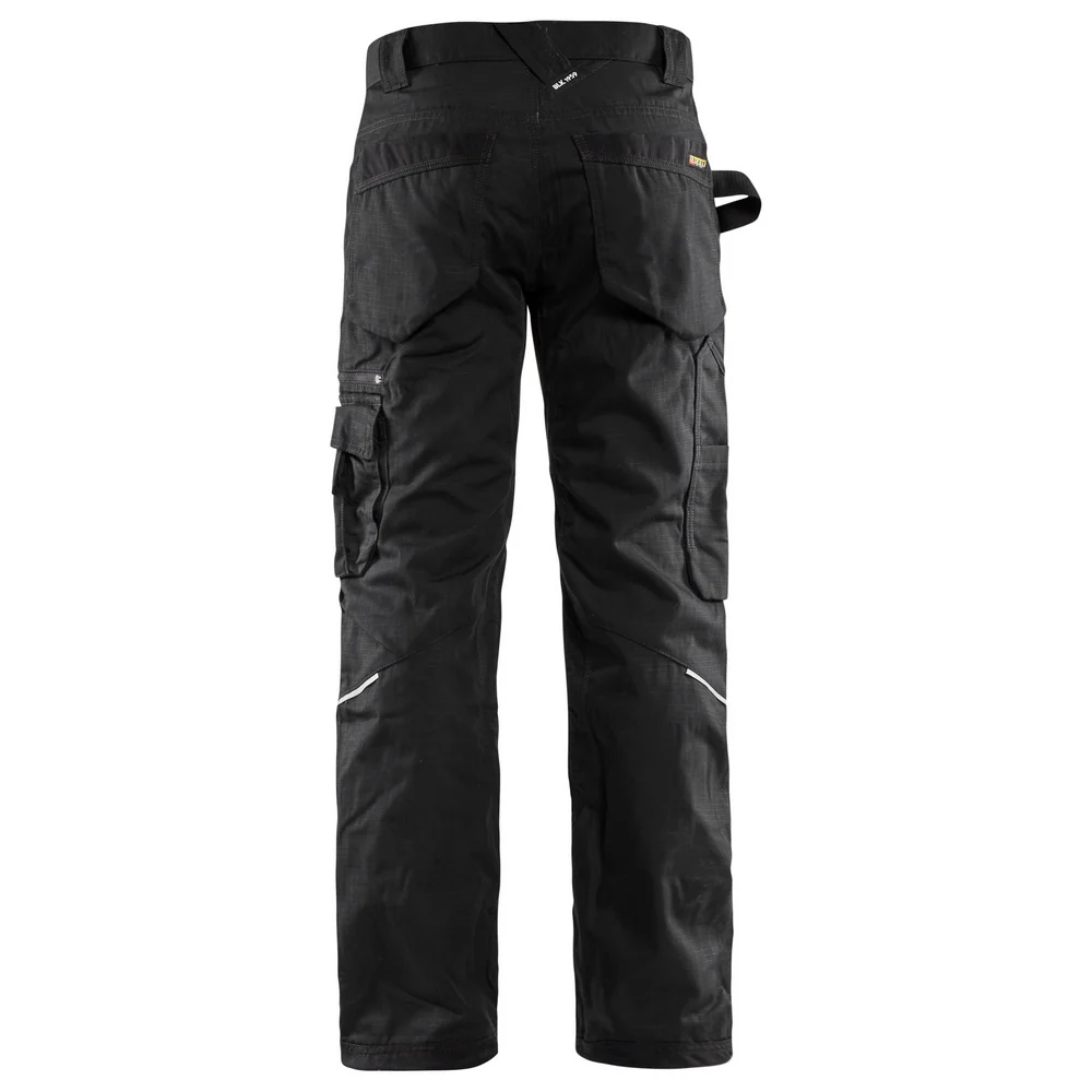 RIP STOP PANTS WITH KNEE POCKETS - 9900-Black | Blaklader 16901330 - Image 2