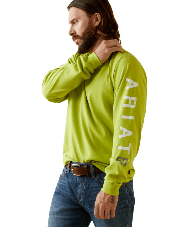 RUFFNECK SKULL LOGO LONG SLEEVE FR T-SHIRT - 200-Green | Ariat 10043590