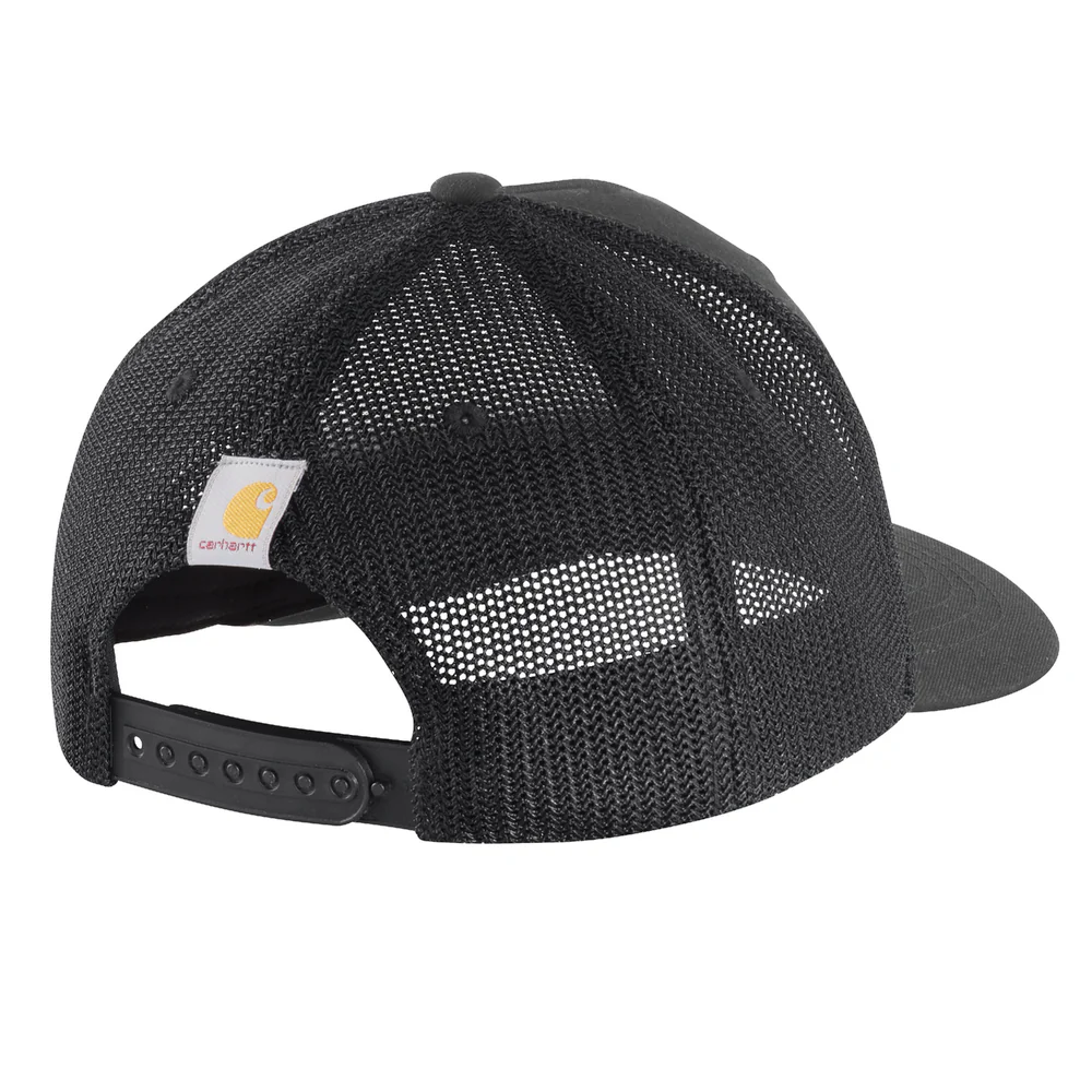 Rugged Flex Canvas Mesh-Back 1889 Patch Cap - E66-Gravel/Navy | Carhartt 106130