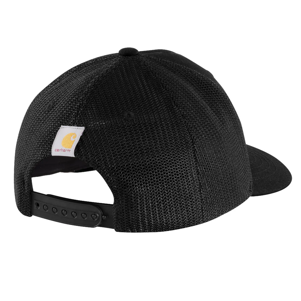 Rugged Flex Canvas Mesh-Back 1889 Patch Cap - N04-Black | Carhartt 106130