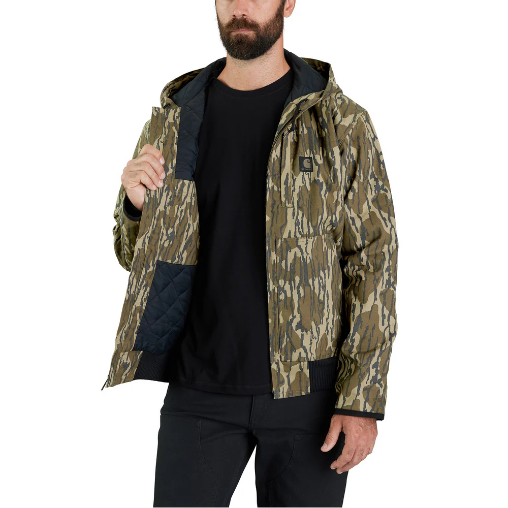 Rugged Flex® Duck Loose Fit Insulated Camo Active Jac - G47-Mossy Oak Bottomland Camo | Carhartt 106098 - Image 3