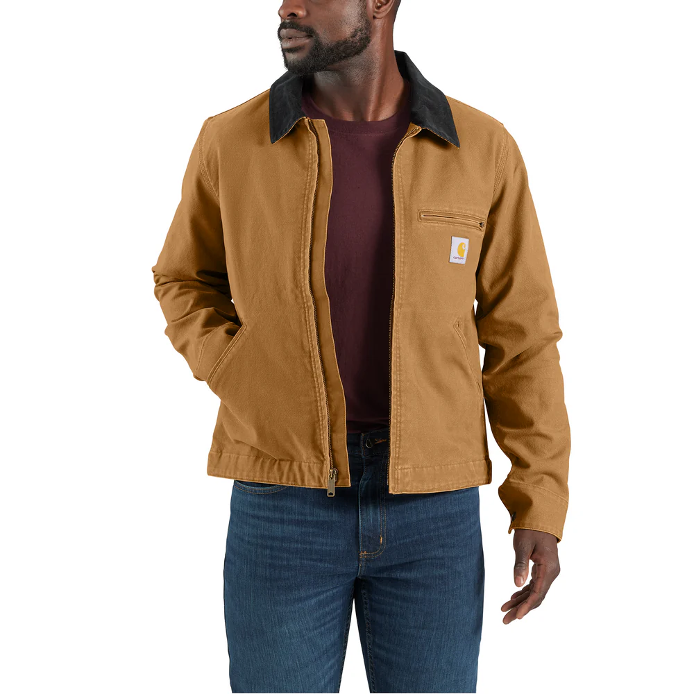 Rugged Flex® Relaxed Fit Duck Detroit Jacket - BRN-Carhartt Brown | Carhartt 106234 - Image 4