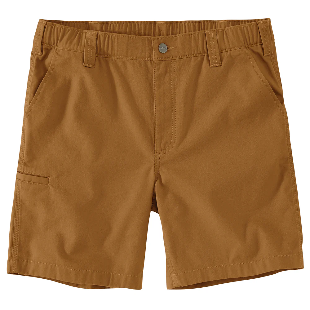 Rugged Flex Relaxed Fit 8in Canvas Work Short - BRN-Carhartt Brown | Carhartt 105841 - Image 3