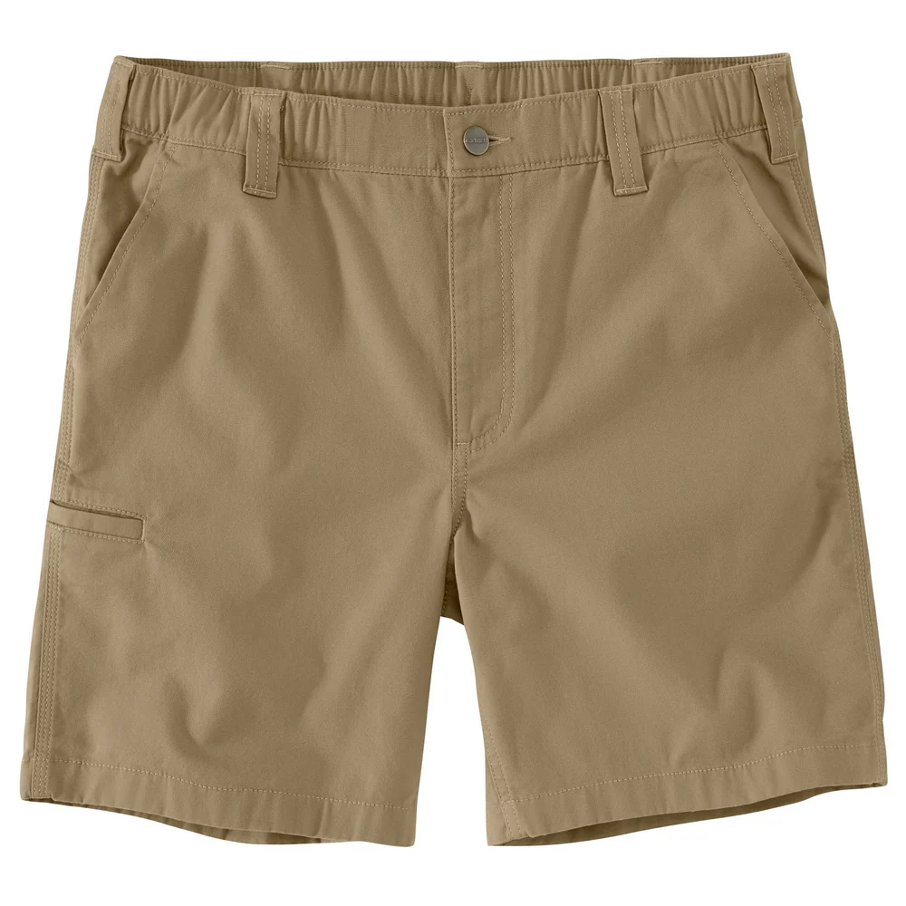 Rugged Flex Relaxed Fit 8in Canvas Work Short - DKH-Dark Khaki | Carhartt 105841 - Image 2