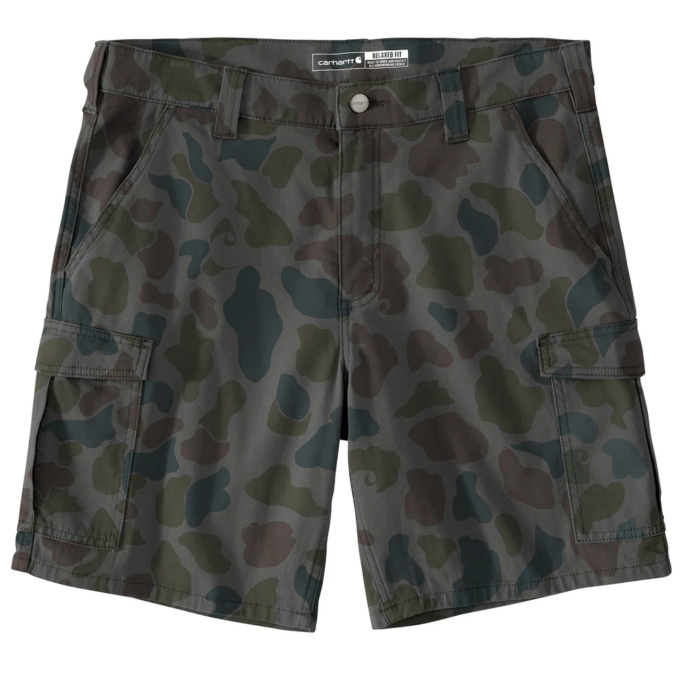 Rugged Flex Relaxed Fit 9" Canvas Cargo Work Short - EA8-Shadow Signature Camo | Carhartt 106984 - Image 2
