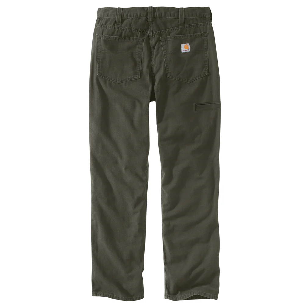 Rugged Flex Relaxed Fit Canvas 5-Pocket Work Pant - MOS-Moss | Carhartt 102517