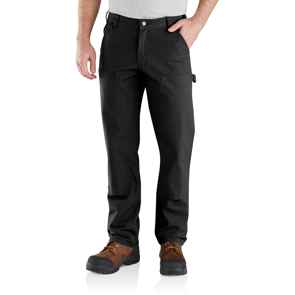 RUGGED FLEX RELAXED FIT DUCK DOUBLE FRONT WORK PANT - BLK-Black | Carhartt 103334