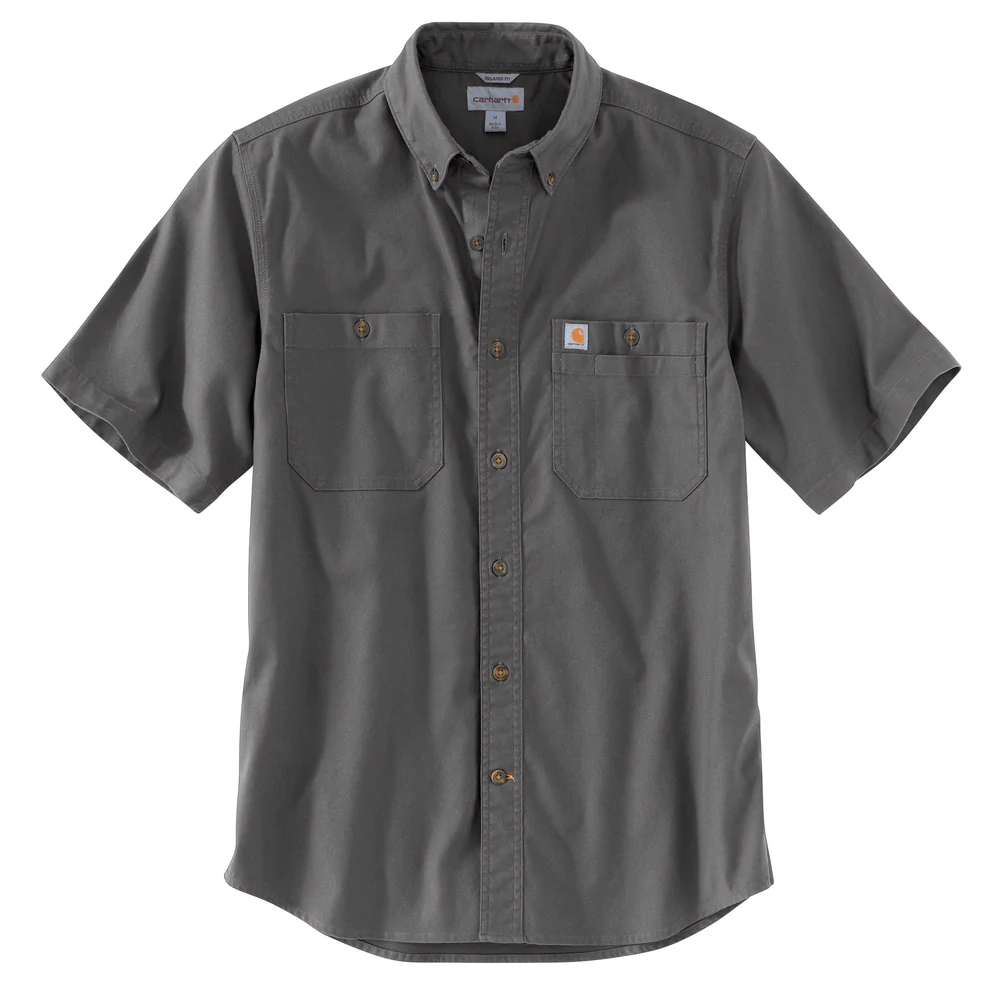 RUGGED FLEX RIGBY SHORT SLEEVE WORK SHIRT - 039-Gravel | Carhartt 103555 - Image 2