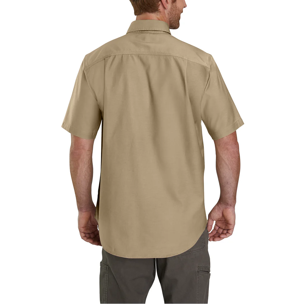 RUGGED FLEX RIGBY SHORT SLEEVE WORK SHIRT - 253-Dark Khaki | Carhartt 103555 - Image 3