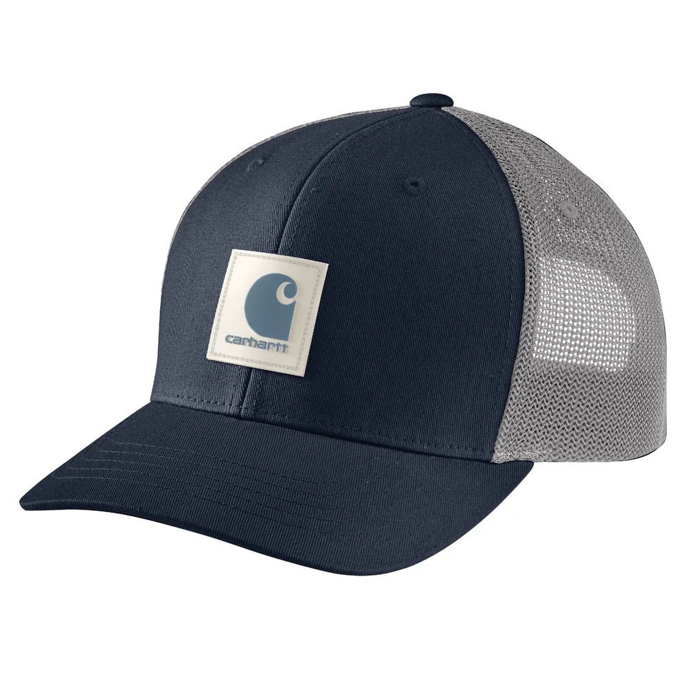 Rugged Flex Twill Mesh-Back Logo Patch Cap - I26-Navy | Carhartt 105216 - Image 2