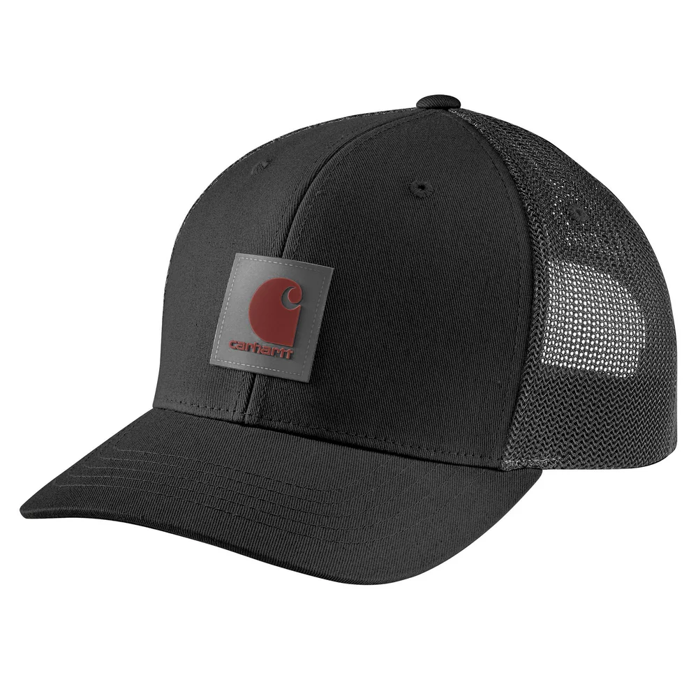 Rugged Flex Twill Mesh-Back Logo Patch Cap - N04-Black | Carhartt 105216 - Image 2