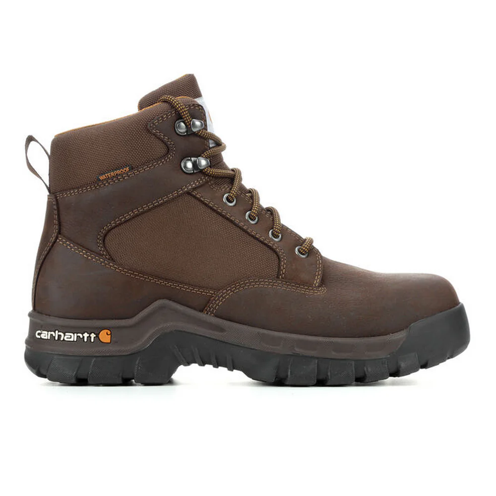 RUGGED FLEX WATERPROOF 6 STEEL TOE WORK BOOT - BRN-Chocolate Brown Oil Tanned | Carhartt FF6213-M