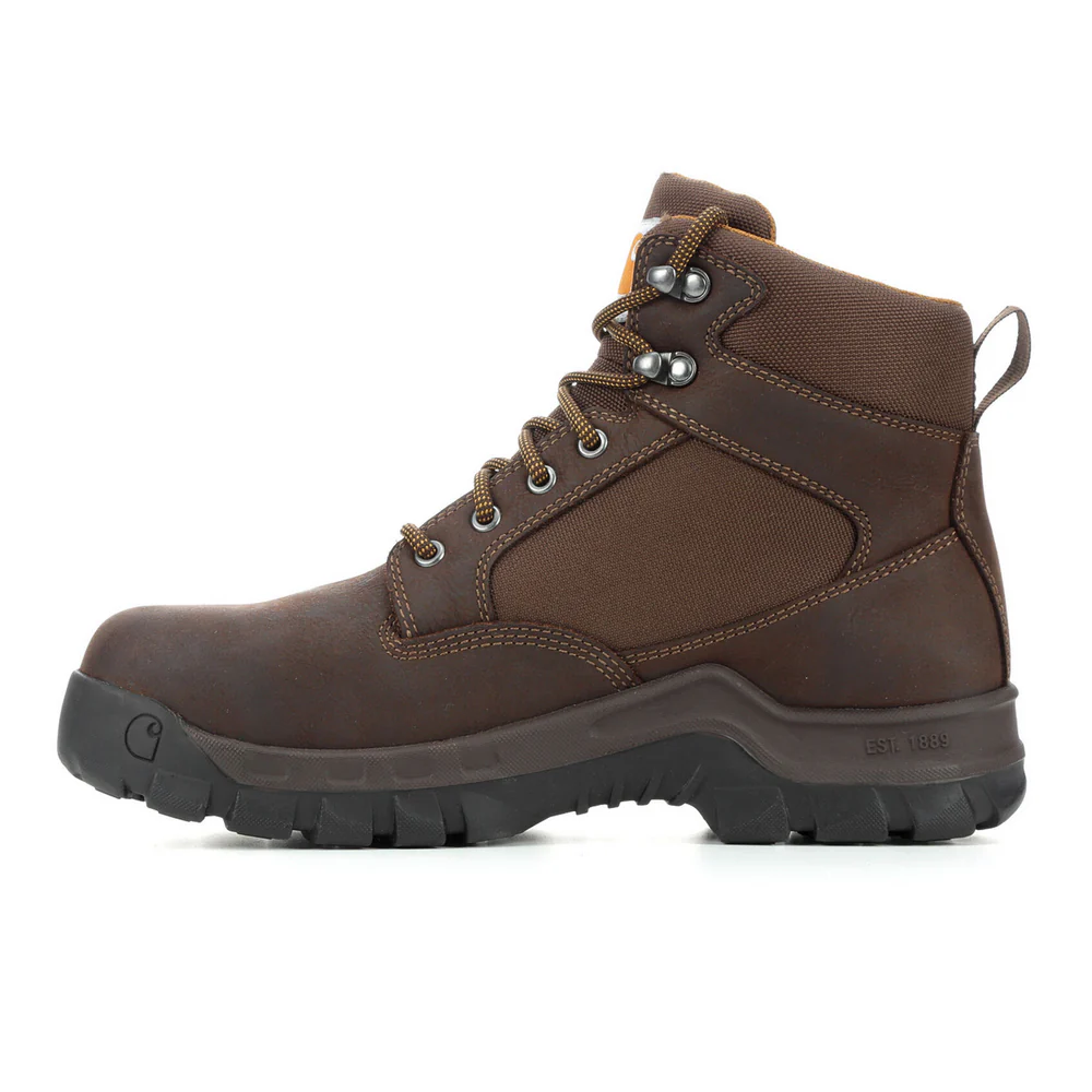 RUGGED FLEX WATERPROOF 6 STEEL TOE WORK BOOT - BRN-Chocolate Brown Oil Tanned | Carhartt FF6213-M - Image 2
