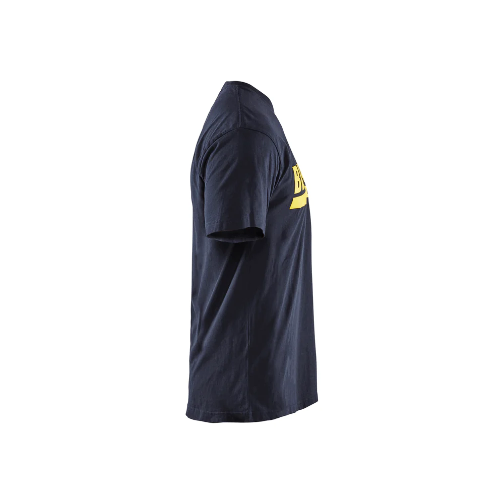Short Sleeve Branded T-Shirt - 8600-Dark Navy Blue | Blaklader 35551042 - Image 3