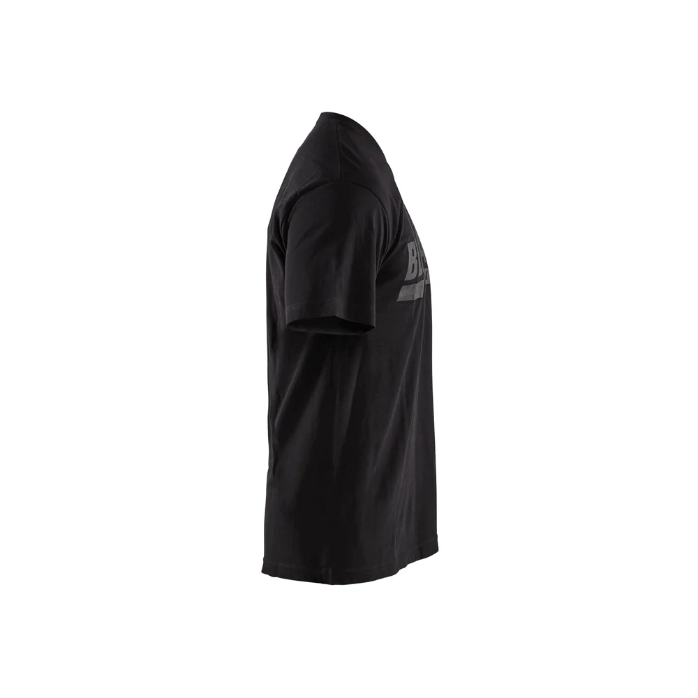 Short Sleeve Branded T-Shirt - 9900-Black | Blaklader 35551042 - Image 3